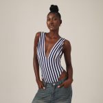Stripe V-suit